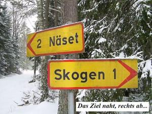 Nur noch 1 km bis zum Haus Beate...