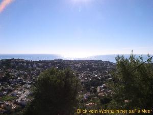 Aussicht vom Wohnzimmer aufs Meer