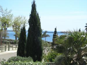 Blick vom Balkon auf Lagune und Meer