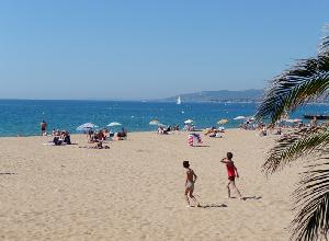 Strand mit Blick auf Saint Tropez