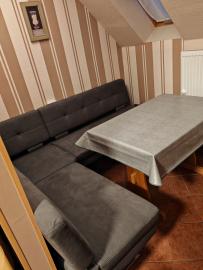 Sitzecke in der Küche Fewo mit Balkon