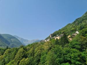 Blick auf Falmenta mit Campanile und Kirche