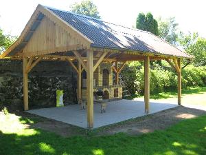 der Grillplatz am Haus