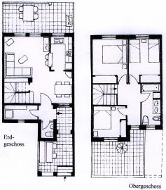 Grundrisszeichnungen des Hauses