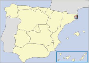 Lageskizze Costa Brava / Pyrenäen