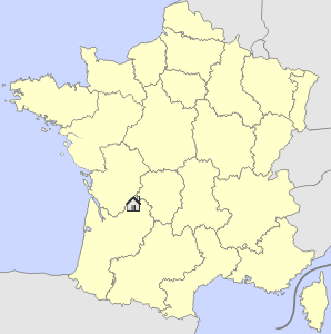 Lageskizze Aquitanien/Dordogne